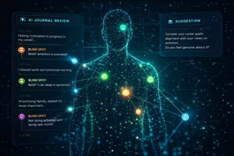 Blind Spot Identification: AI Spotting Cognitive Dissonance In User Journals